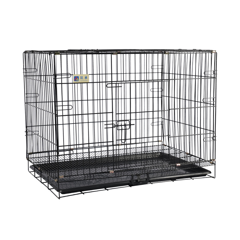 Metal foldable dog crate para sa mga tuta