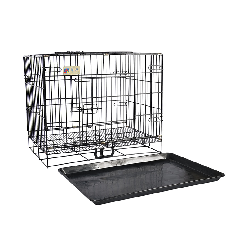 Metal foldable dog crate para sa mga tuta