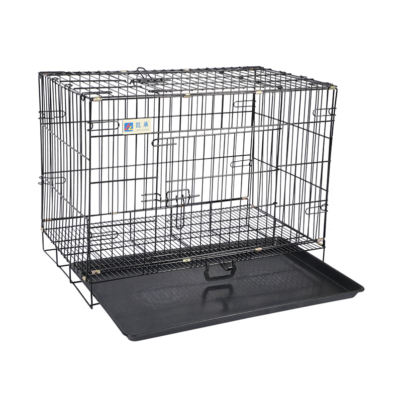 Metal foldable dog crate para sa mga tuta