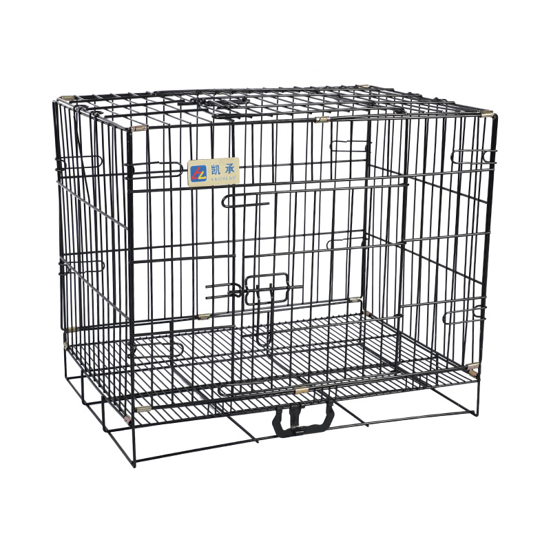 Metal foldable dog crate para sa mga tuta