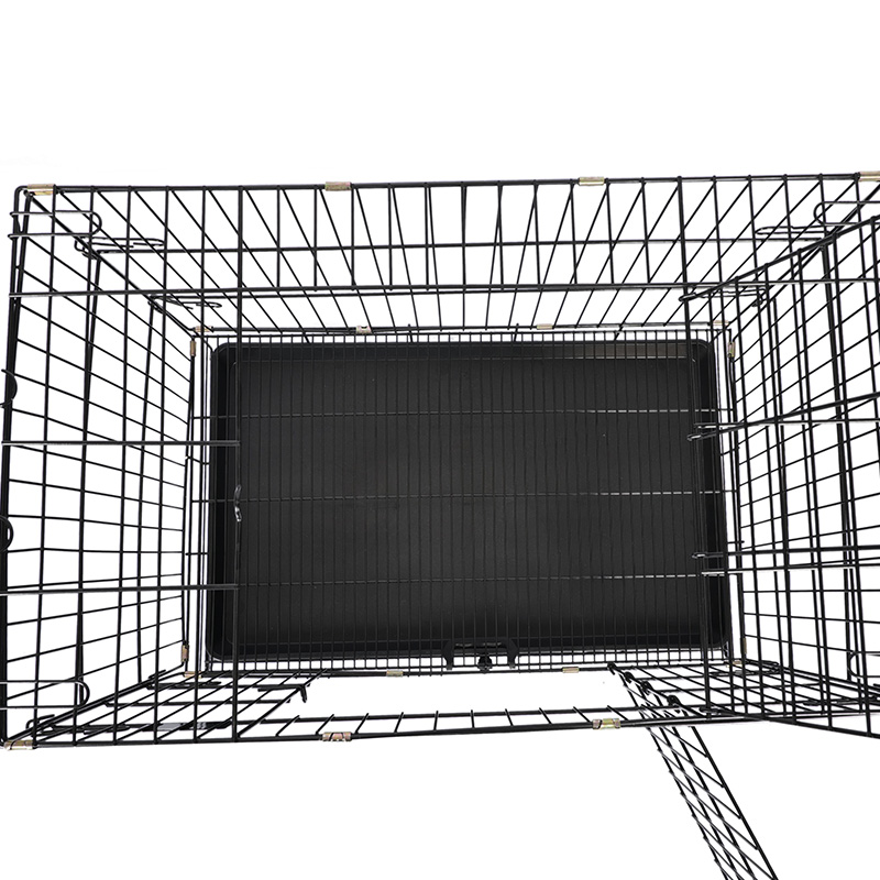 Metal foldable dog crate para sa mga tuta