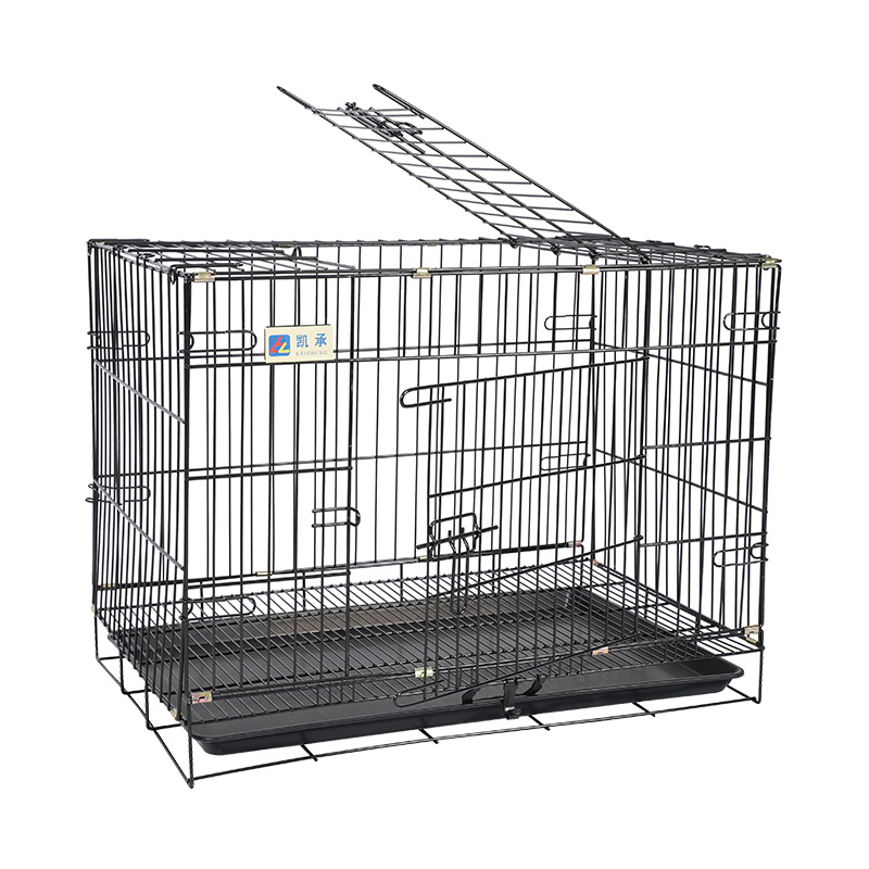 Metal foldable dog crate para sa mga tuta