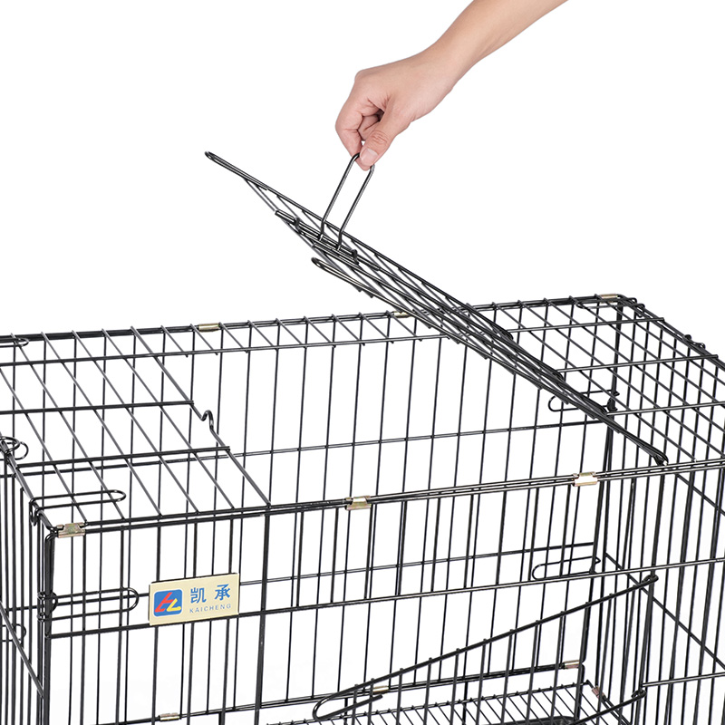 Metal foldable dog crate para sa mga tuta