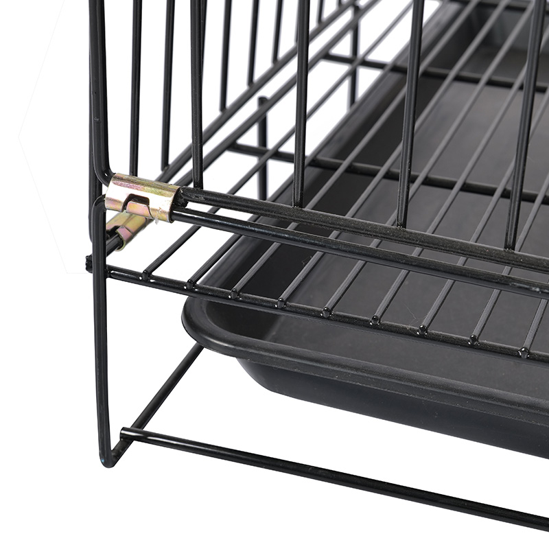 Metal foldable dog crate para sa mga tuta
