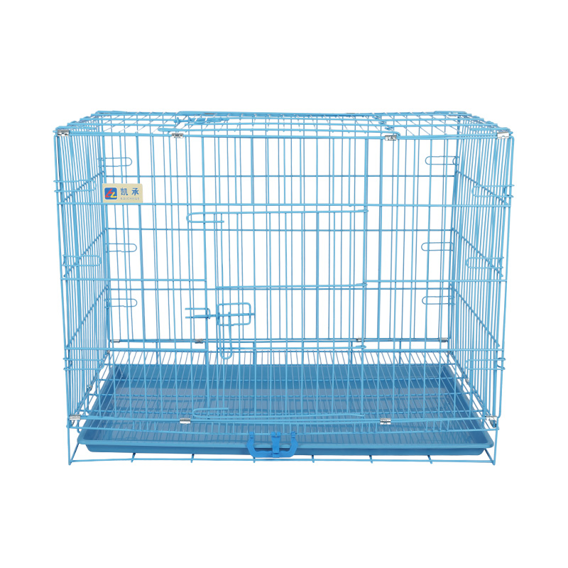 Metal foldable dog crate para sa mga tuta