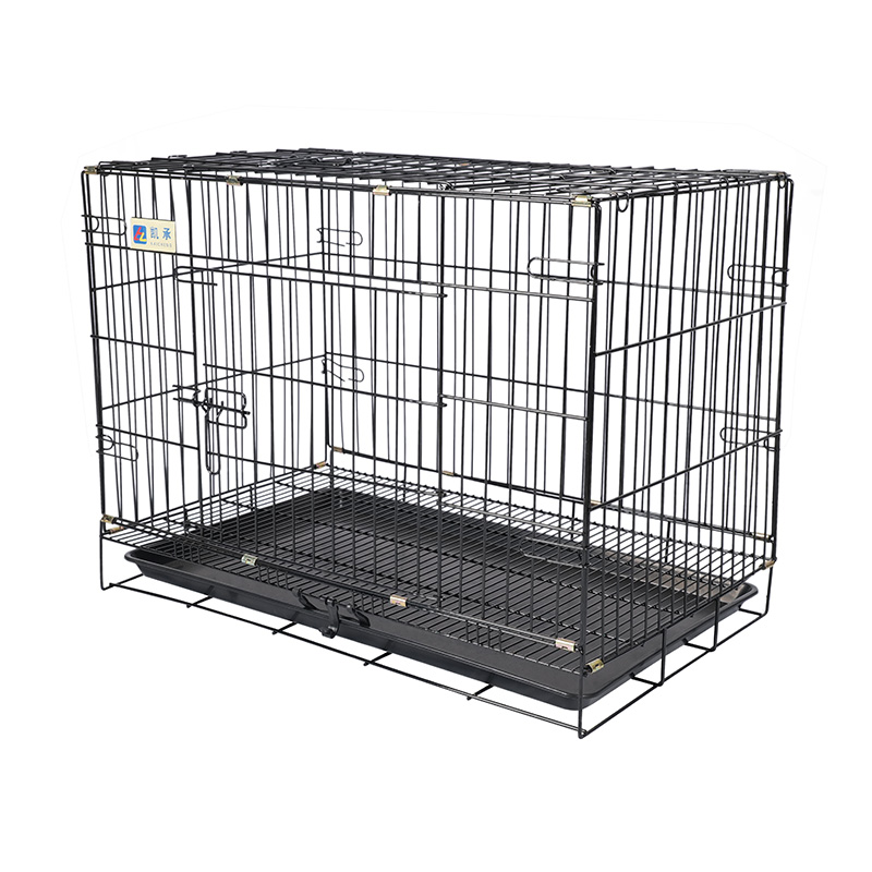 Metal foldable dog crate para sa mga tuta