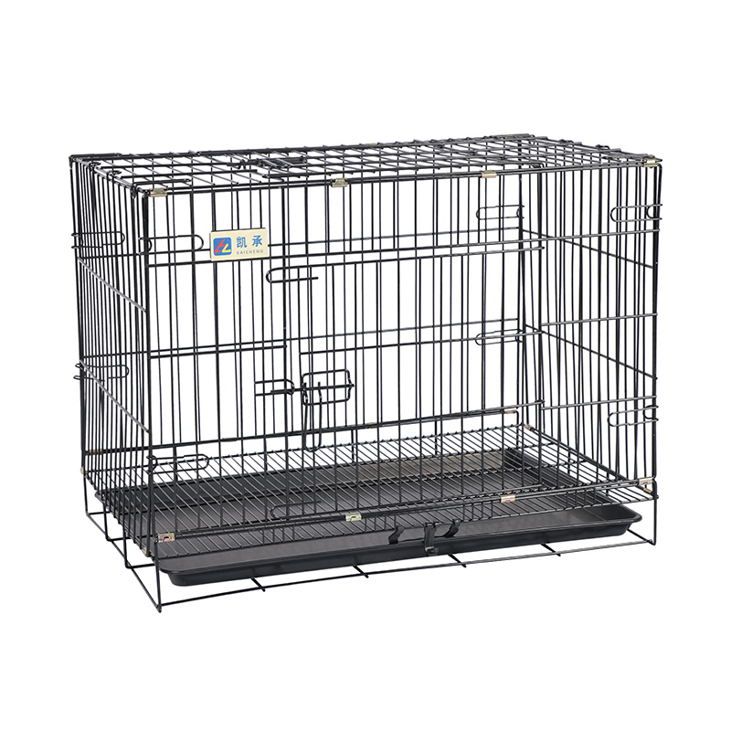 Metal foldable dog crate para sa mga tuta