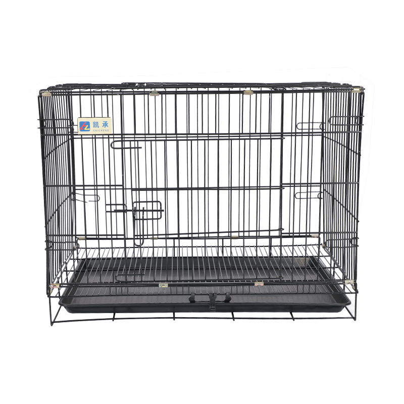 Metal foldable dog crate para sa mga tuta