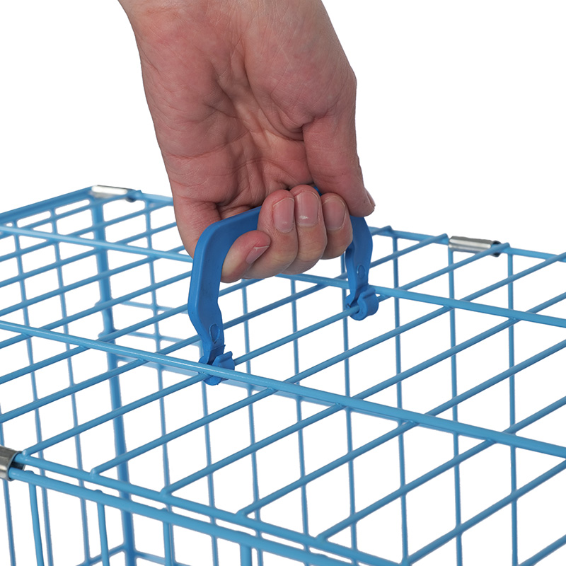 Metal foldable dog crate para sa mga tuta