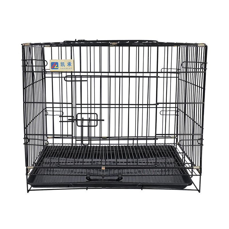 Metal foldable dog crate para sa mga tuta