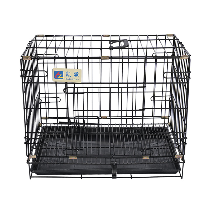 Metal foldable dog crate para sa mga tuta
