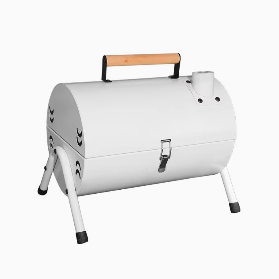 Panlabas na barbecue stove portable cylindrical double-sided charcoal barbecue stove