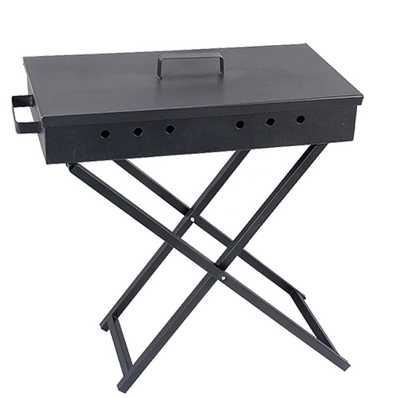 Hindi kinakalawang na asero na natitiklop na portable X-shaped barbecue grill