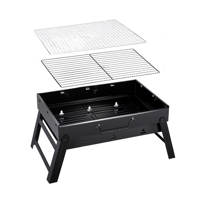 Hindi kinakalawang na asero na natitiklop na portable X-shaped barbecue grill