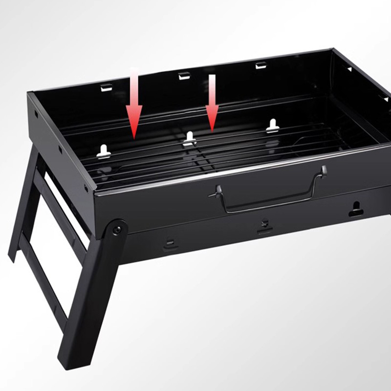 Hindi kinakalawang na asero na natitiklop na portable X-shaped barbecue grill