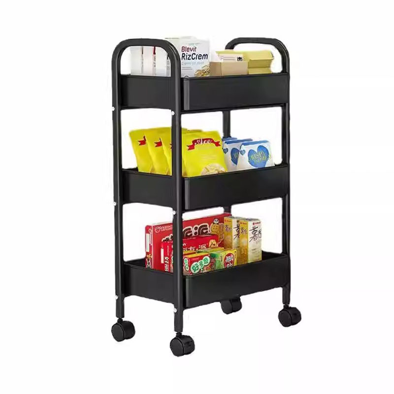 Sahig multi-tier dobleng hawakan mobile trolley shelf