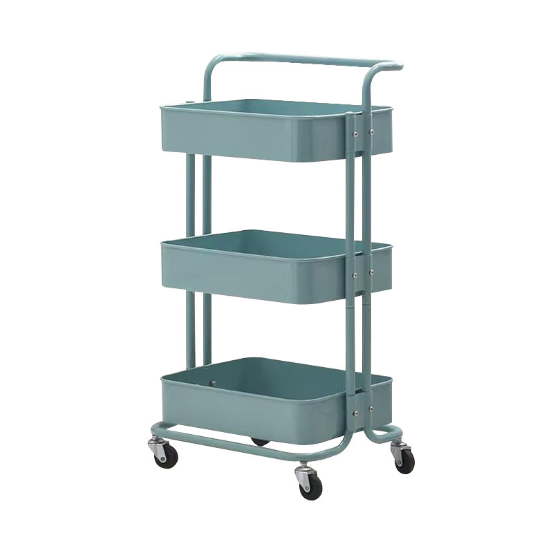 Sahig multi-tier solong hawakan mobile trolley shelf