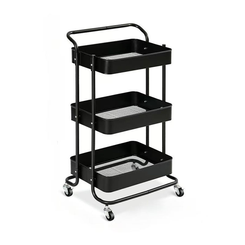 Sahig multi-tier solong hawakan mobile trolley shelf
